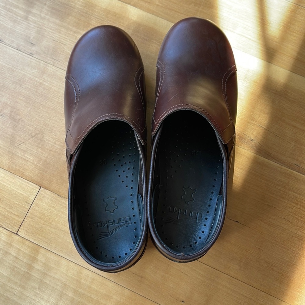 Dansko Brown Leather Mules